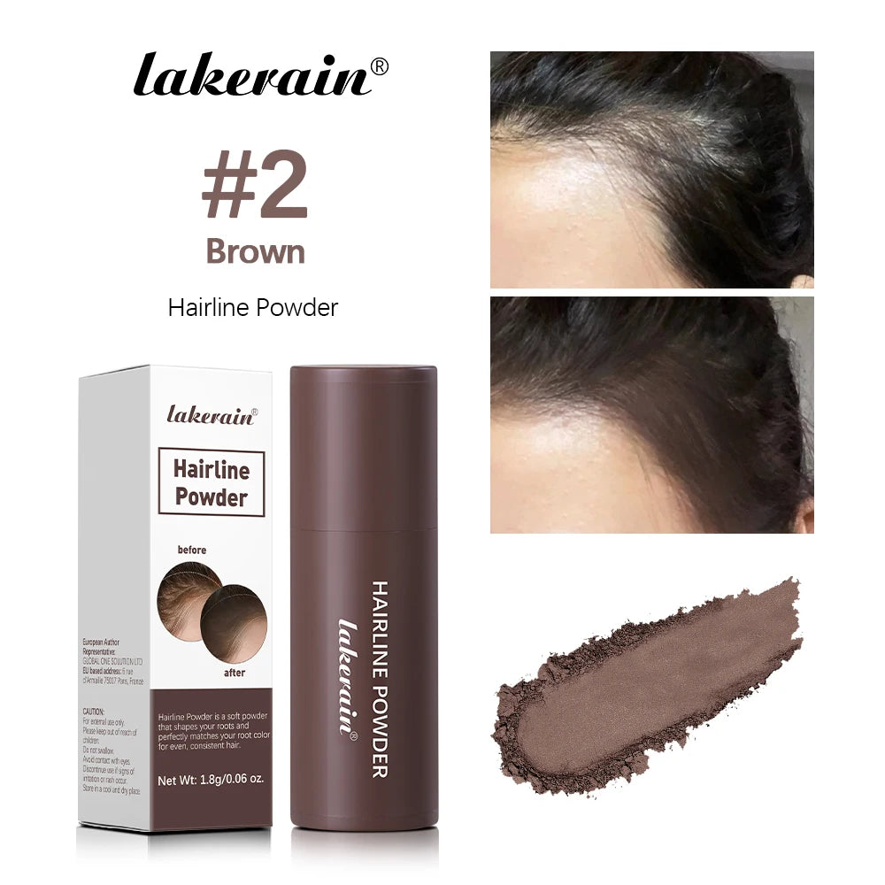 Lakerain Hairline Powder Filling Hair and Eyebrows Gaps Naturally Modify Long Lasting Holding Waterproof Sweat-proof Fine Powder