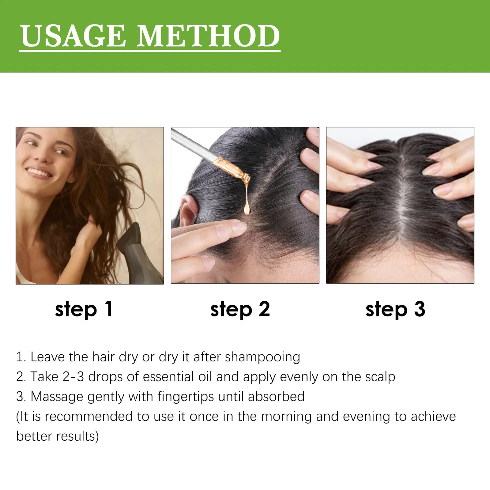 Rosemary Hair Growth Oil for Men & Women Mint Nourishing Hair Strengthening Treatment Anti-Hair Loss Regrowth for Healthy Roots