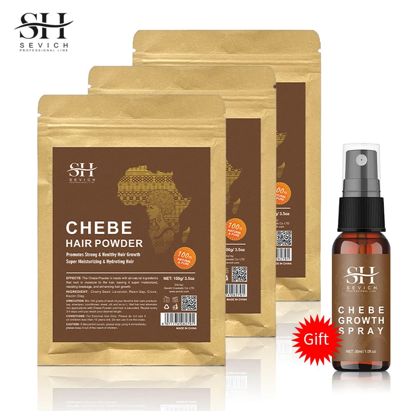 100% Chebe Powder Natural Ingredients Promotes Strong and Healthy Hair Strengthens Fast Hair Regrowth Anti Hair Loss Treatment