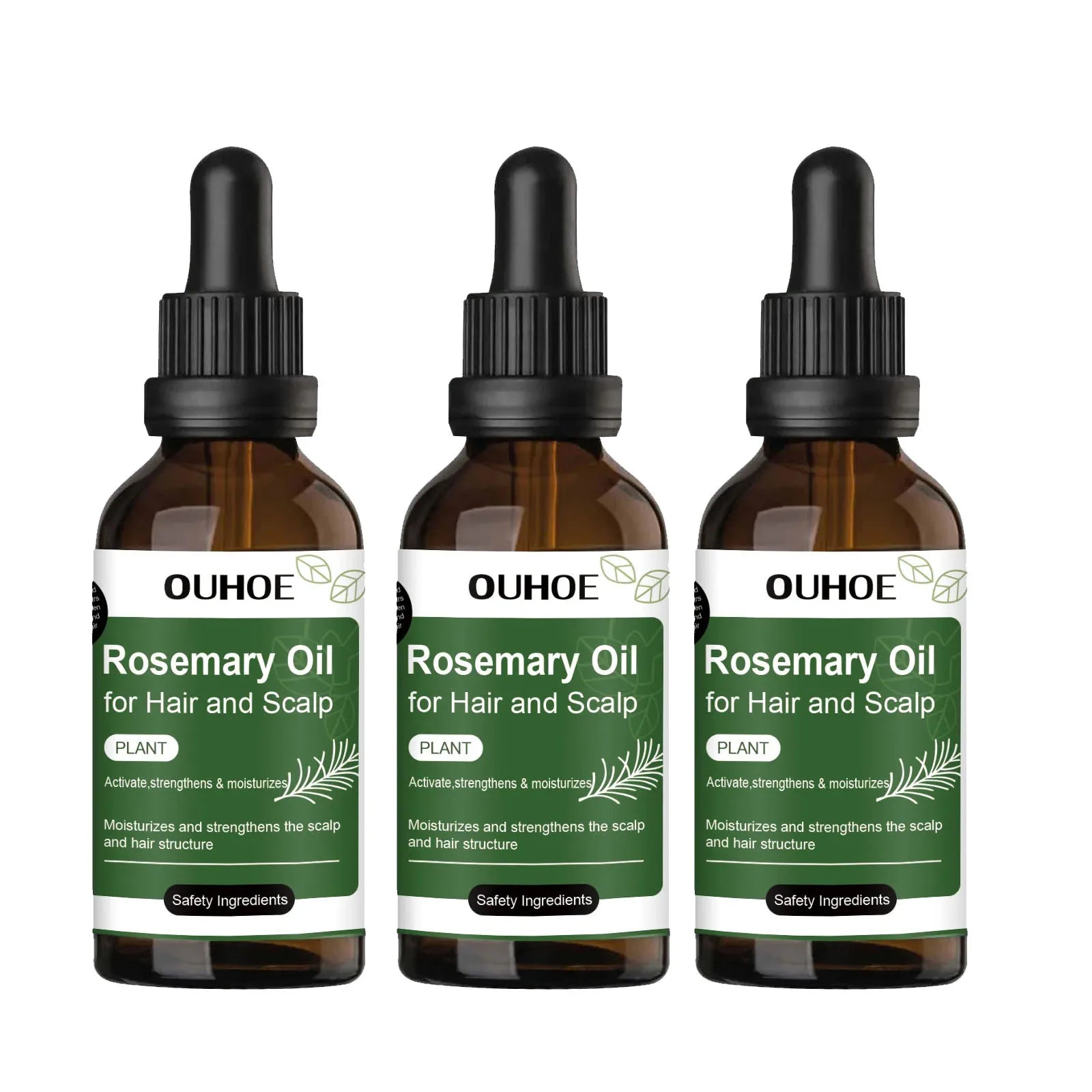 Rosemary Hair Growth Oil for Men & Women Mint Nourishing Hair Strengthening Treatment Anti-Hair Loss Regrowth for Healthy Roots