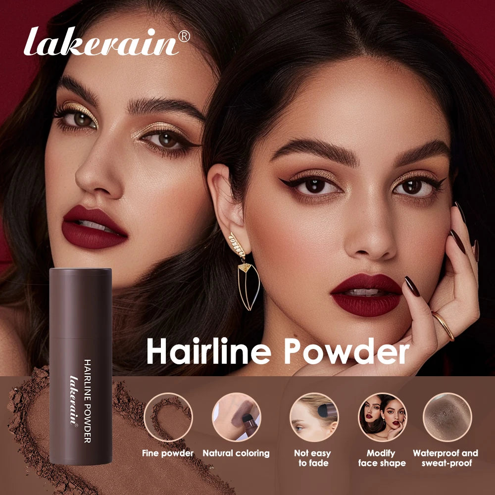 Lakerain Hairline Powder Filling Hair and Eyebrows Gaps Naturally Modify Long Lasting Holding Waterproof Sweat-proof Fine Powder