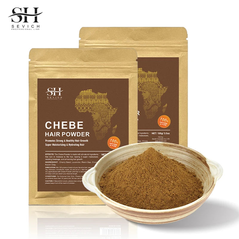 100% Chebe Powder Natural Ingredients Promotes Strong and Healthy Hair Strengthens Fast Hair Regrowth Anti Hair Loss Treatment