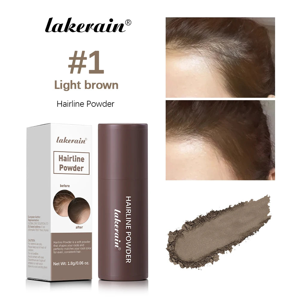 Lakerain Hairline Powder Filling Hair and Eyebrows Gaps Naturally Modify Long Lasting Holding Waterproof Sweat-proof Fine Powder